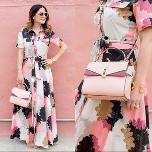 Banana Republic Floral Maxi Shirt Dress NWT